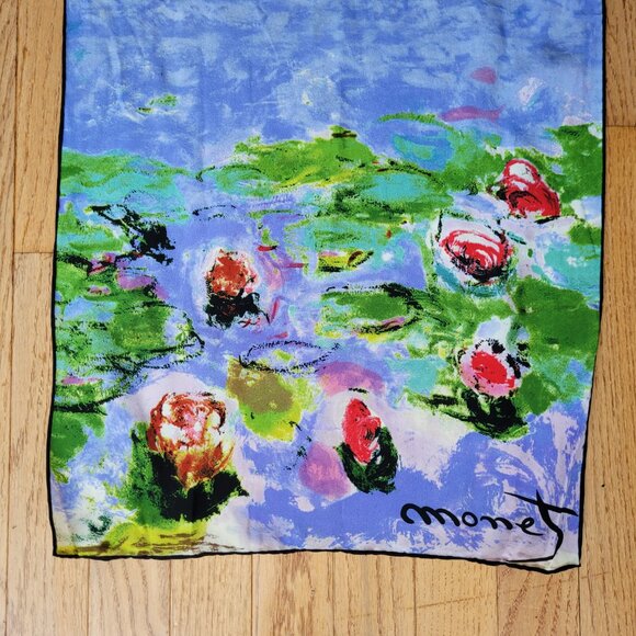 Monet Water Lillies Wearable Art Scarf 66" Long - Picture 1 of 8